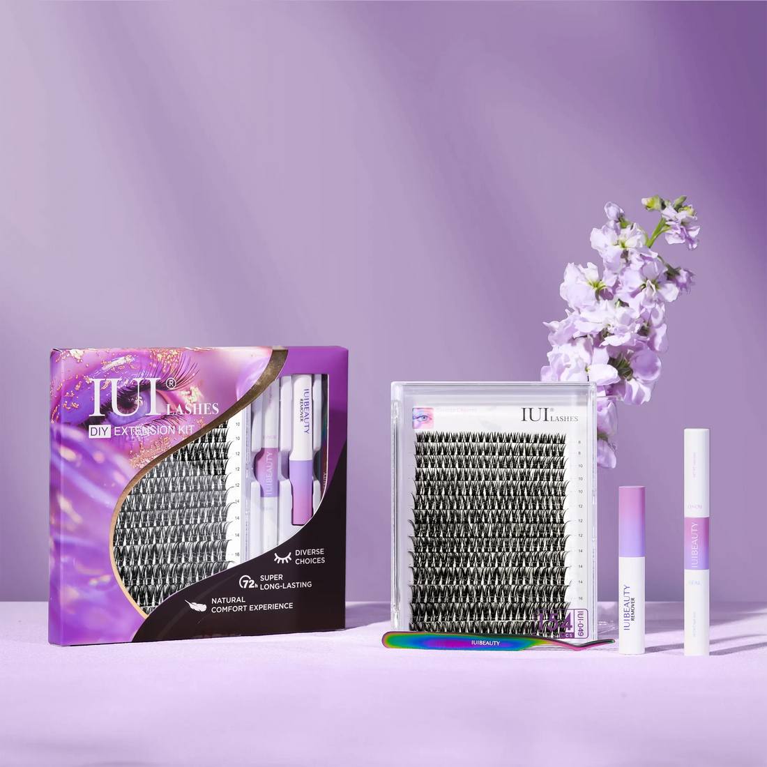 IUI® DIY Lash Extension Kit, Seamless Natural Look, Effortless Application, Enduring Comfort